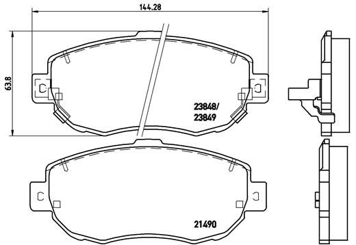 Brake Pads Set fits LEXUS GS300 3.0 Front 93 to 04 2JZ-GE Brembo 0446514081 New - Image 17