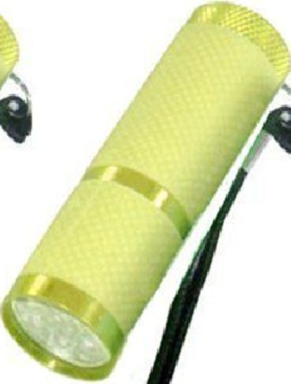 2 X 9 LED ULTRA BRIGHT GLOW IN THE DARK GREEN TORCHES INCLUDING BATTERIES