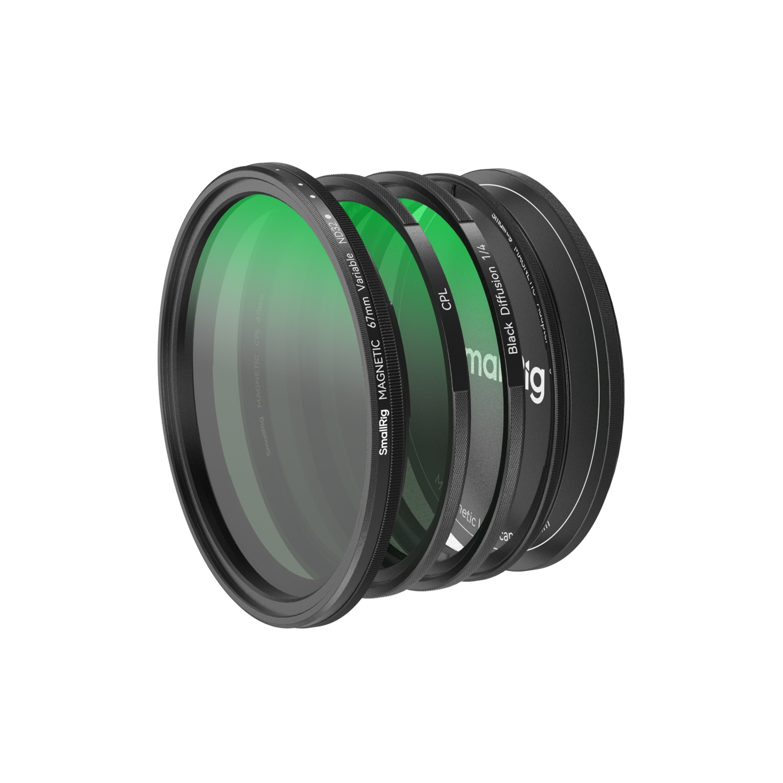 SmallRig 5-in-1 Magnetisches 67mm Objektivfilter-Set:VND+CPL+Schwarzer Nebel 1/4