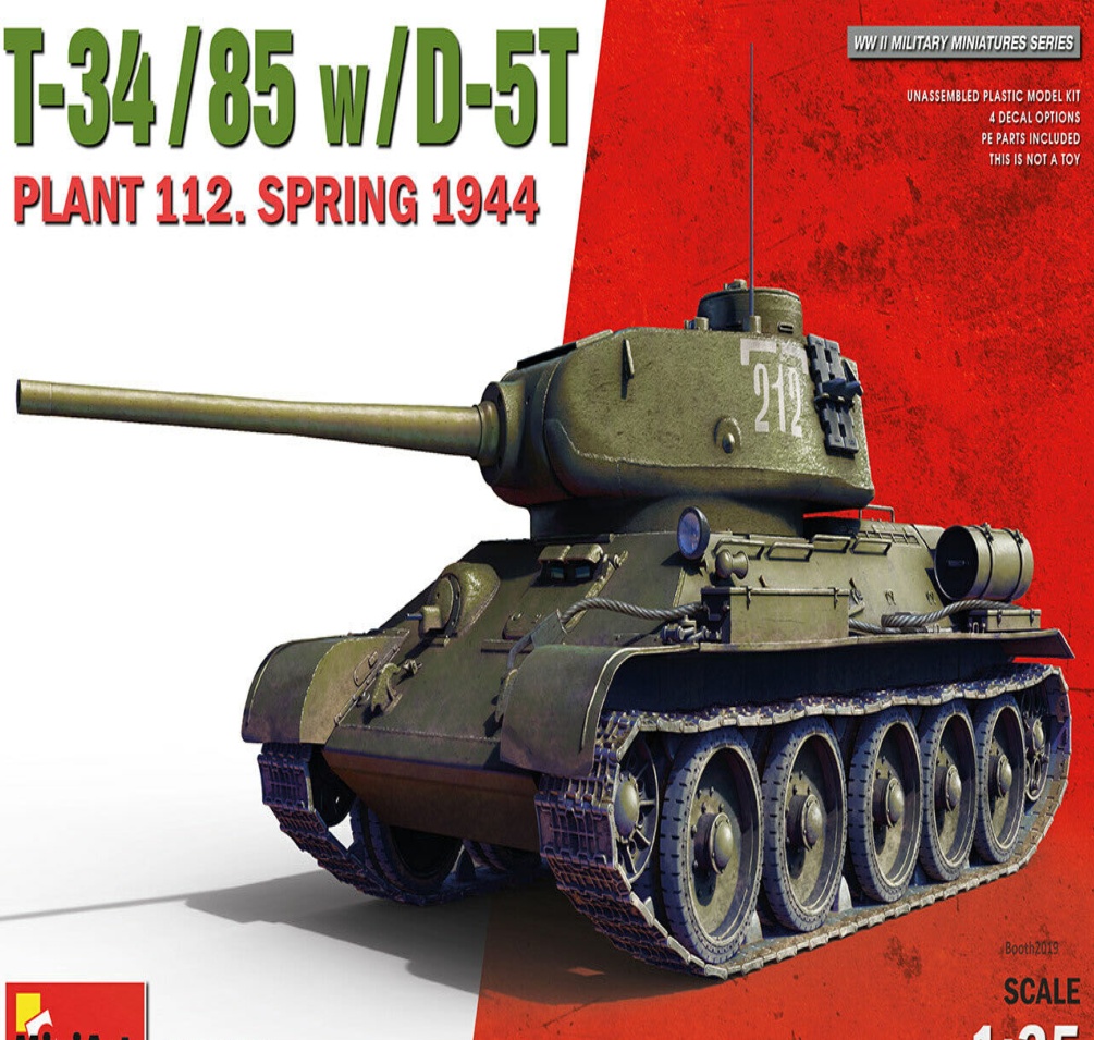 Miniart 35293 - 1:35 T-34-85 W/D-5T. Plant 112. Spring 1944 - New