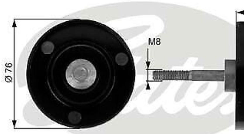 V-belt pulley Metal T36184 GATES for VOLVO 850 850 Estate S70 V70   S80 I
