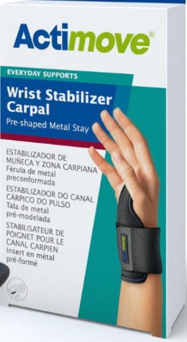 Actimove Wrist Stabilizer Carpal Flexible Compression Support Brace Metal Stay