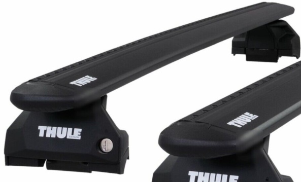 Thule Aluminum WingBar Evo Black Roof Bars Set for BMW X1 U11 2022 Closed Rail