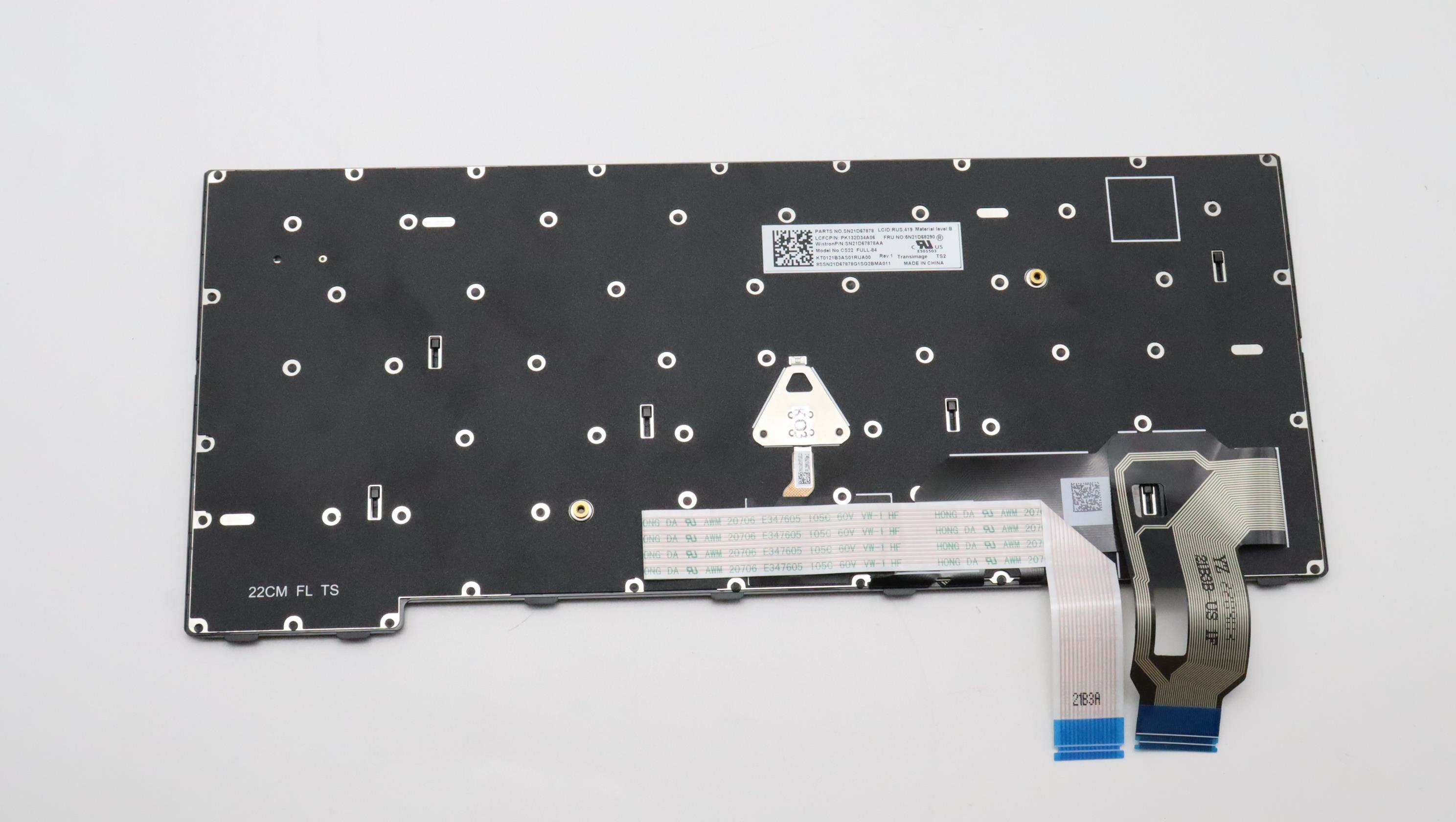 Lenovo Keyboard T14 G3 L14 G3 P14s G3 L14 G4 T14 G4 French Black Non-backlit 5N2
