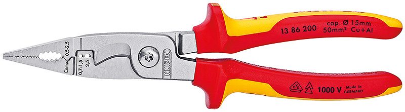 B&Q - Vde Multifunctional Pliers 13 86 2006-In-1 Insulated Tool For Electrical Installation - Image 2