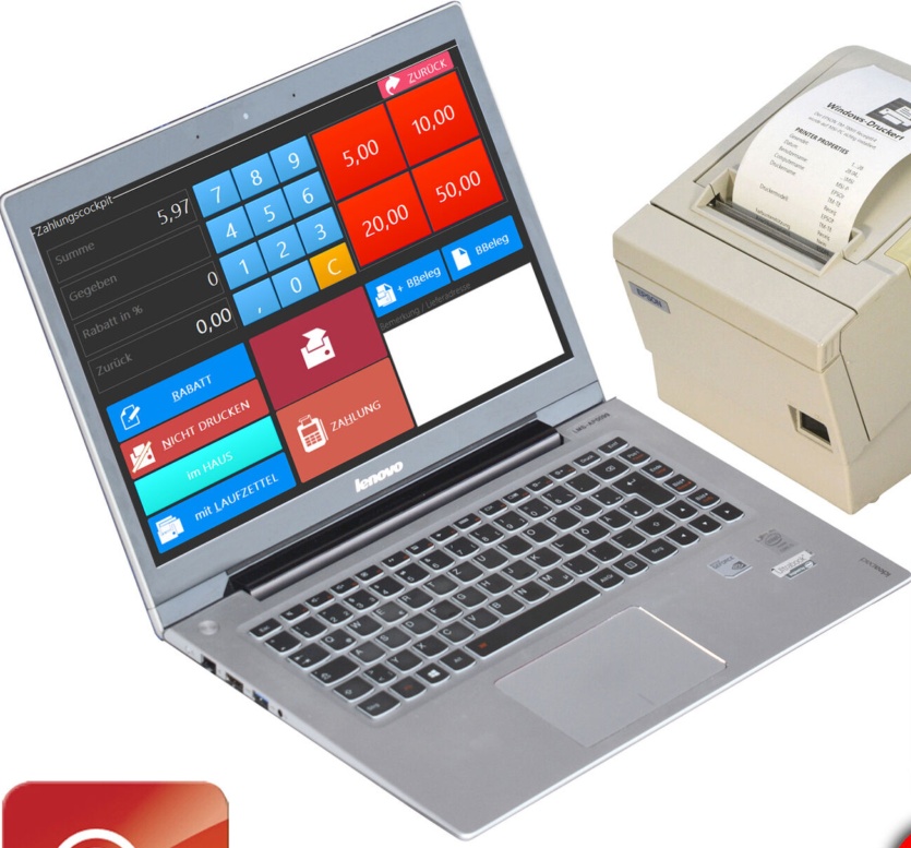 Compact TSE Cash Register Lenovo Touchscreen Monitor SSD Printer for Retail KA60