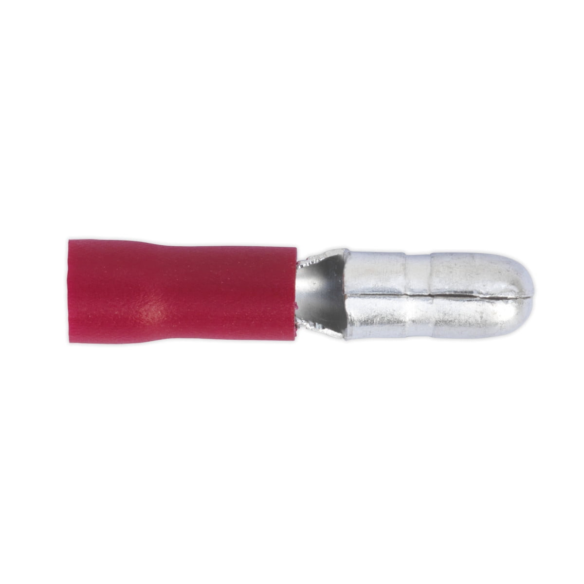 Sealey RT11 Male Bullet Terminal 4mm, Red - Pack of 100