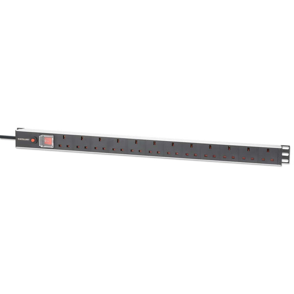 Intellinet 19In Pdu 1U 12-Way Uk Ac Plugs-Vertical Switch Overload P