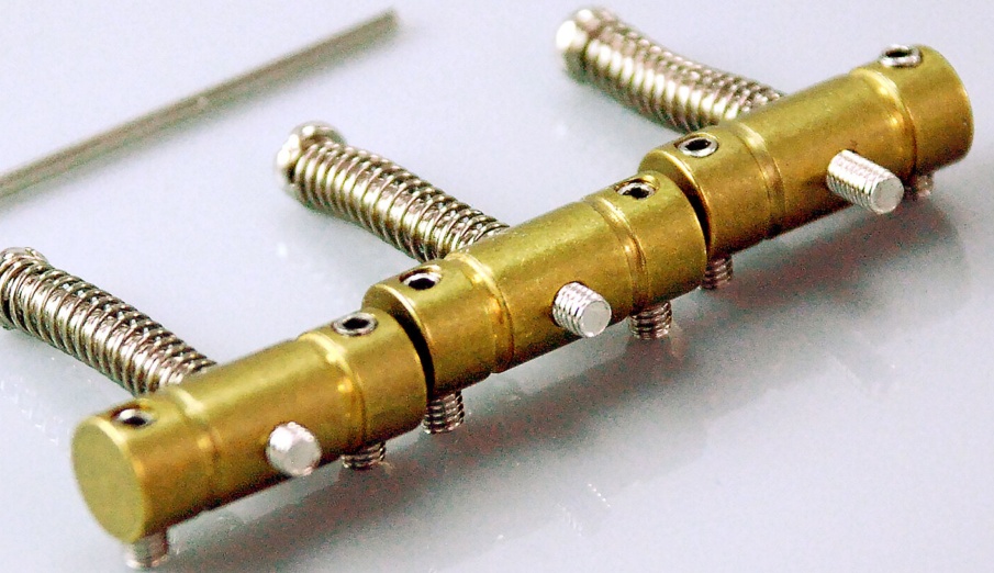 3 x VANSON Brass Vintage Saddles for Tele® Telecaster®* guitar bridge, Straight