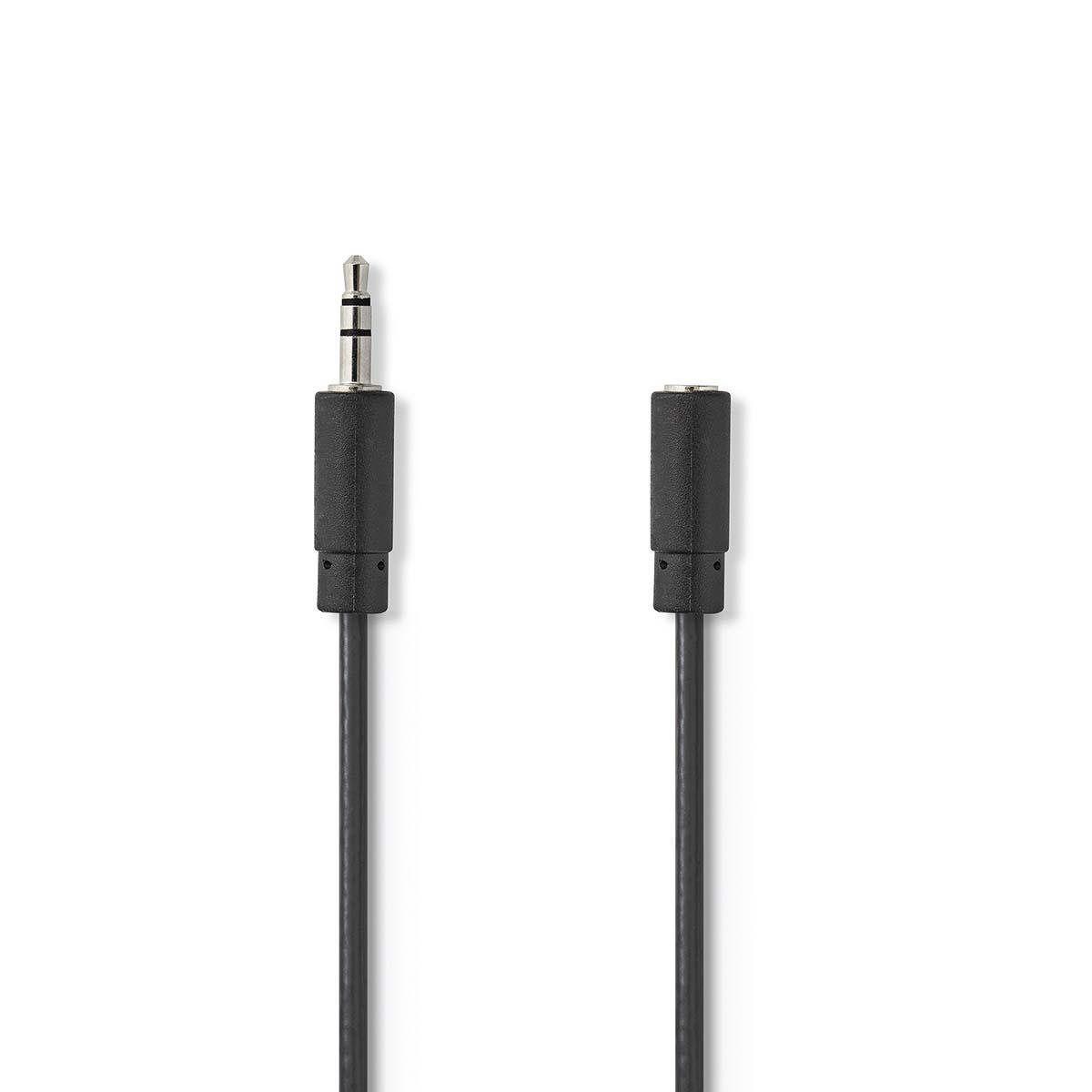 5M 3.5mm STEREO PLUG TO SOCKET EXTENSION LEAD - FOR HEADPHONES- TVs - HI-FIs ETC