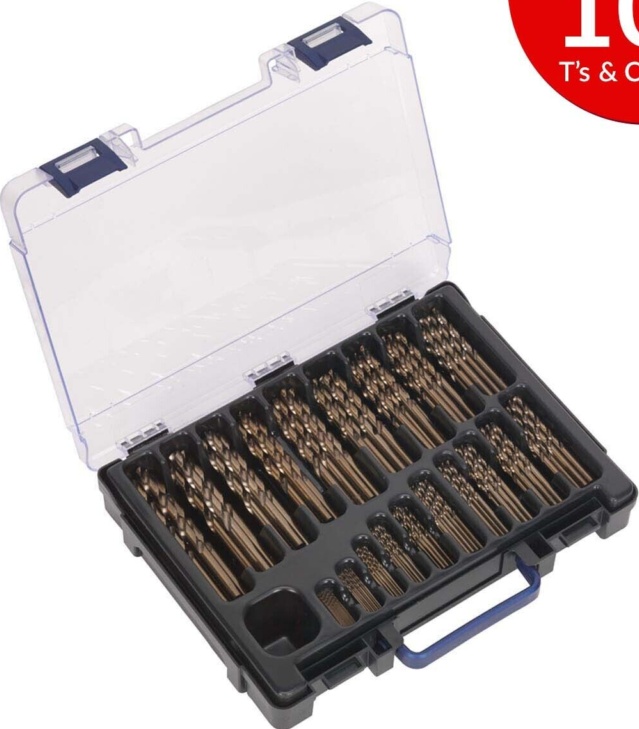 Sealey DBS170CB HSS Cobalt Fully Ground Drill Bit Assortment 170pc 1-10mm