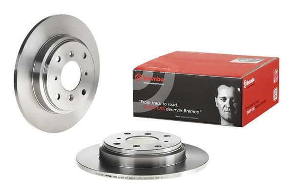 Brembo 2x Brake Discs Pair Solid fits HONDA PRELUDE Mk4 BB1 2.2 Rear 93 to 96 H2