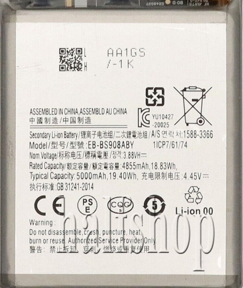 For Samsung Galaxy S22 Ultra,Replacement Internal Battery EB-BS908ABY 5000mAh