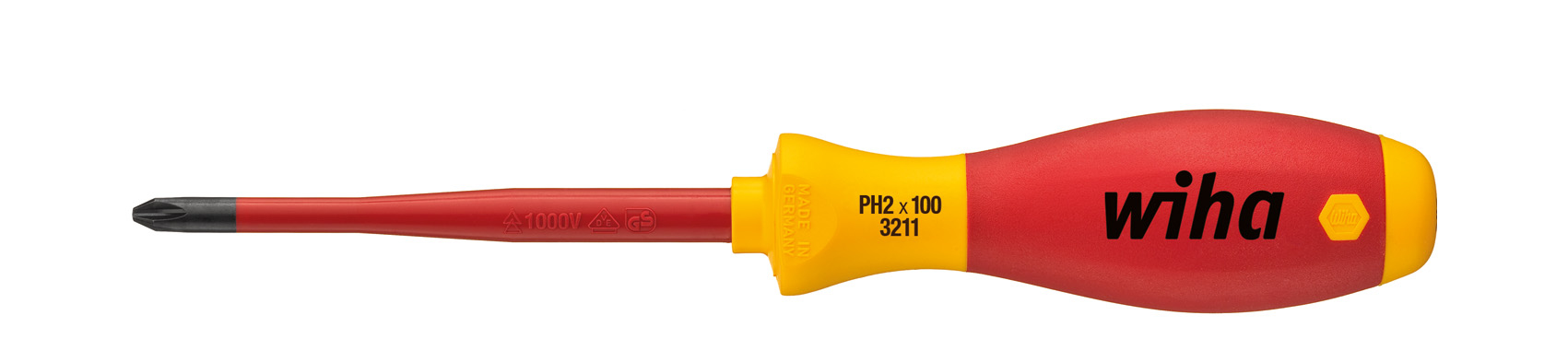 Wiha 35393 Phillips PH1 80MM Screwdriver SoftFinish Electric SlimFix  10136