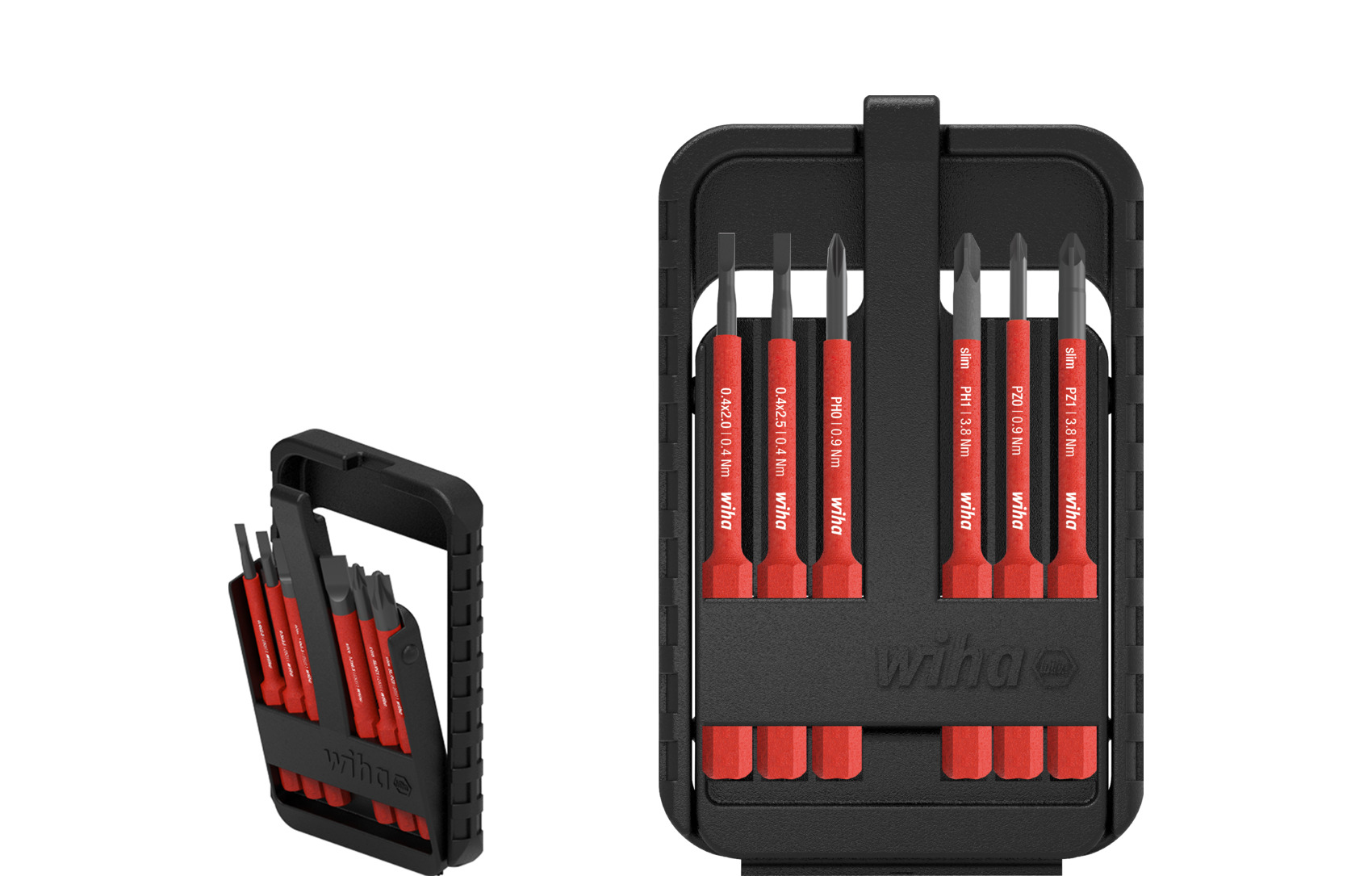 Wiha 43160 SlimBits Slotted Phillips Pozidrive Screwdriver 6pcs VDE Electrician