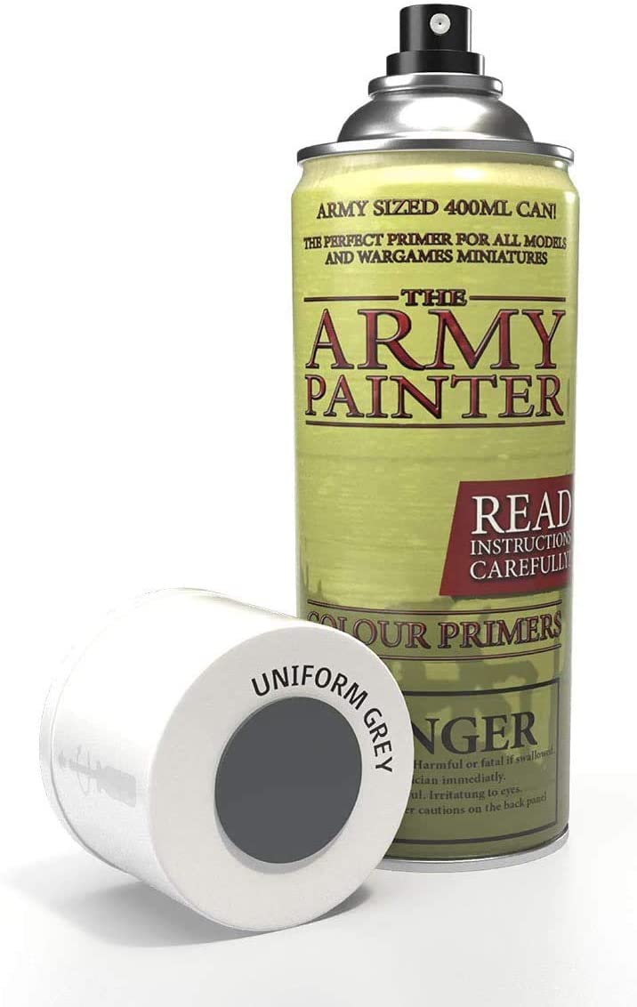 Uniform Grey Colour Primer Spray Army Painter Aerosol Brand New in Box AP-CP3010