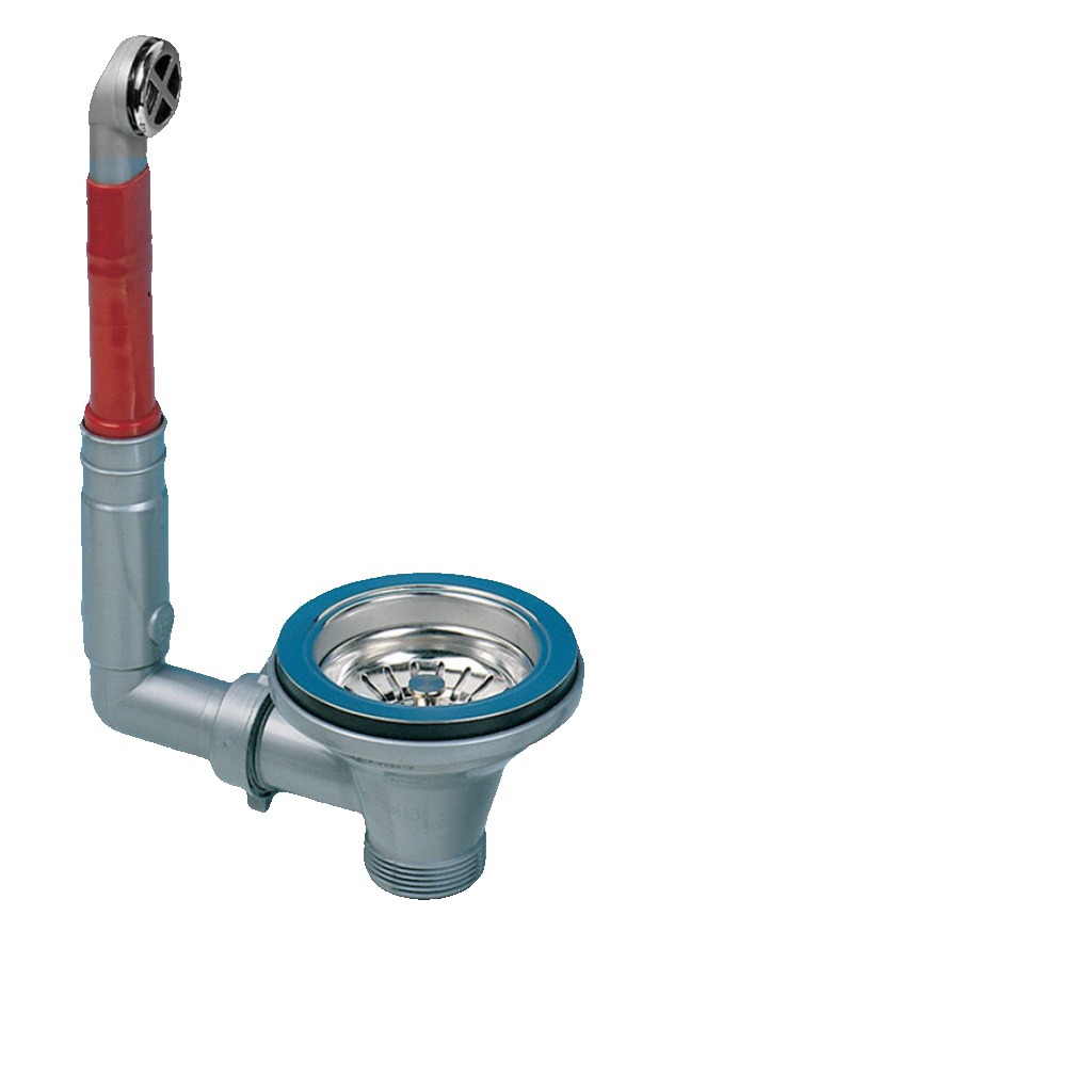 Kitchen Sink Basket Strainer Waste Kit - (with Overflow) - Round