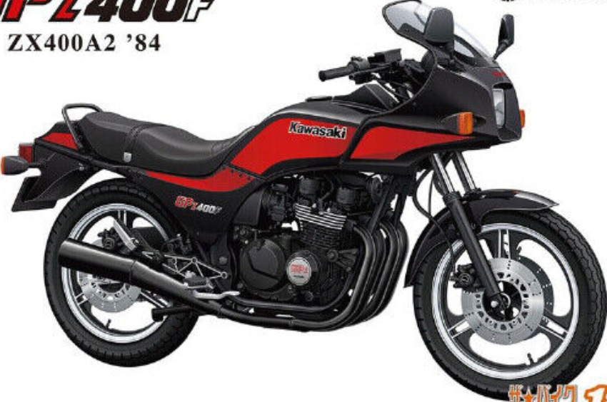 AOSHIMA 1/12 The Bike No.18 Kawasaki ZX400A2 GPz400F 1984 Plastic Model Kit