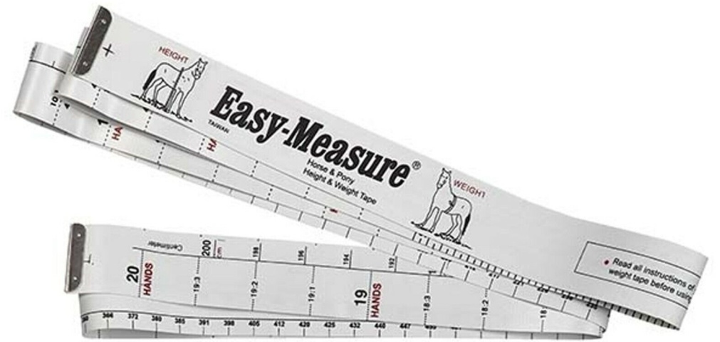 Elico Equine Height and Weight Measure Tape – Centimetres & Hands, Pounds & Kilo