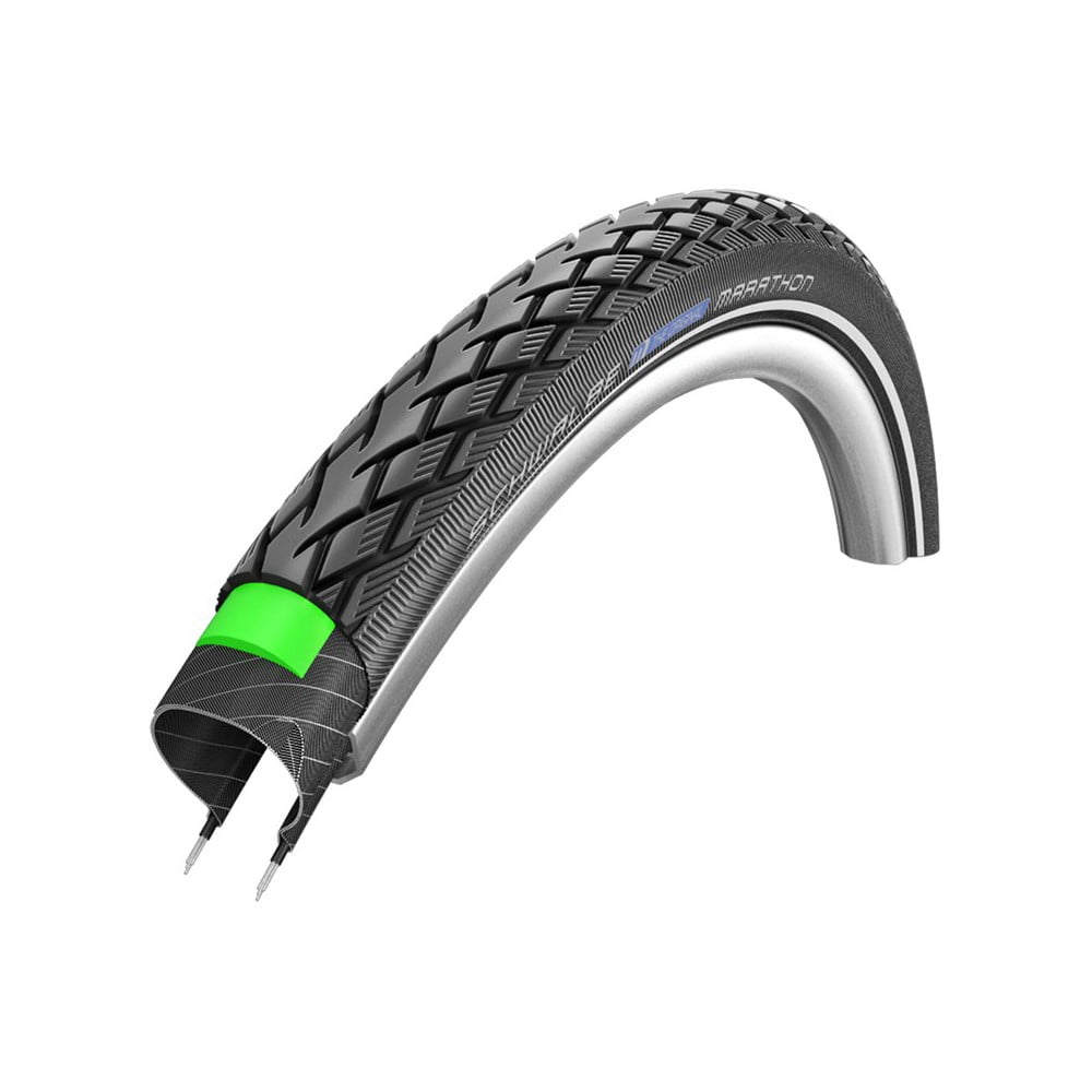 2x Schwalbe MARATHON 16 x 1.35 Puncture Protected Bike TYRES + BALDYS MINI PUMP