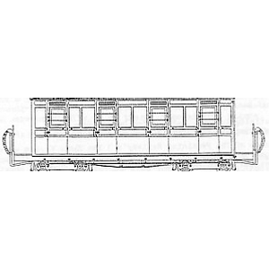 Dundas Models DM64 Festiniog Style 4 Compartment Panelled Comp Bogie Kit OO9
