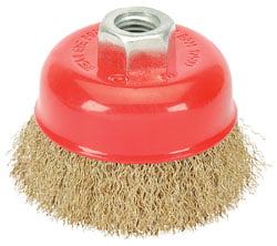 Draper 41444 Brassed Steel Crimped Wire Cup Brush 75mm M14