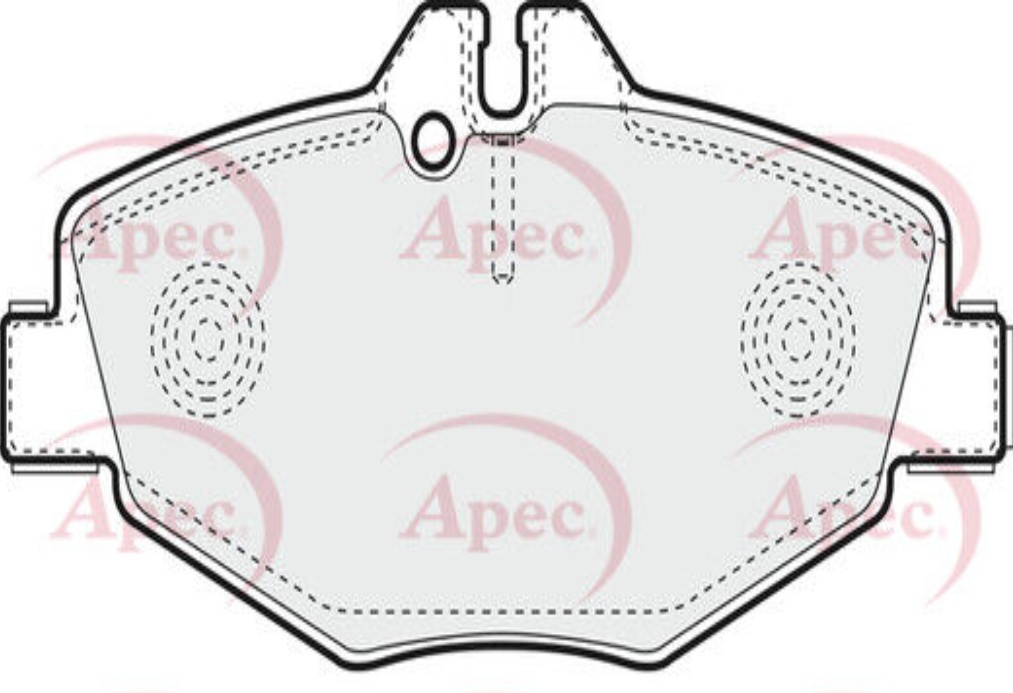 Brake Pad Set For Disc Brake Front Fits Mercedes-Benz E-Class APEC PAD1316