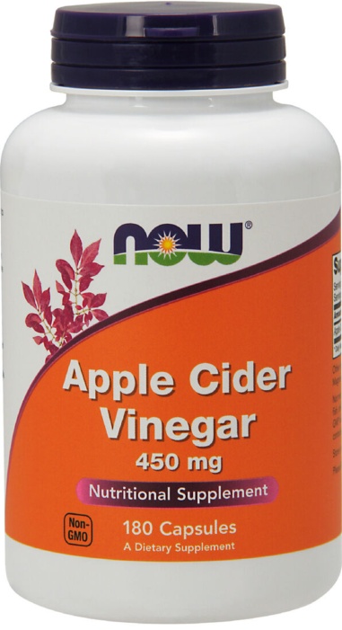 NOW FOODS APPLE CIDER VINEGAR nutritional supplement non-GMO vegan 180 caps