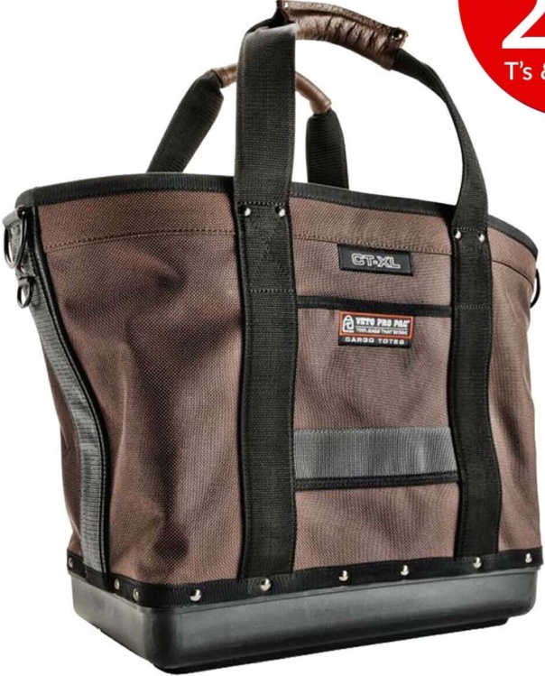 Veto Pro Pac CT-XL Hand Power Tool Cargo Contractor Tote Bag Carry Case 16.5""