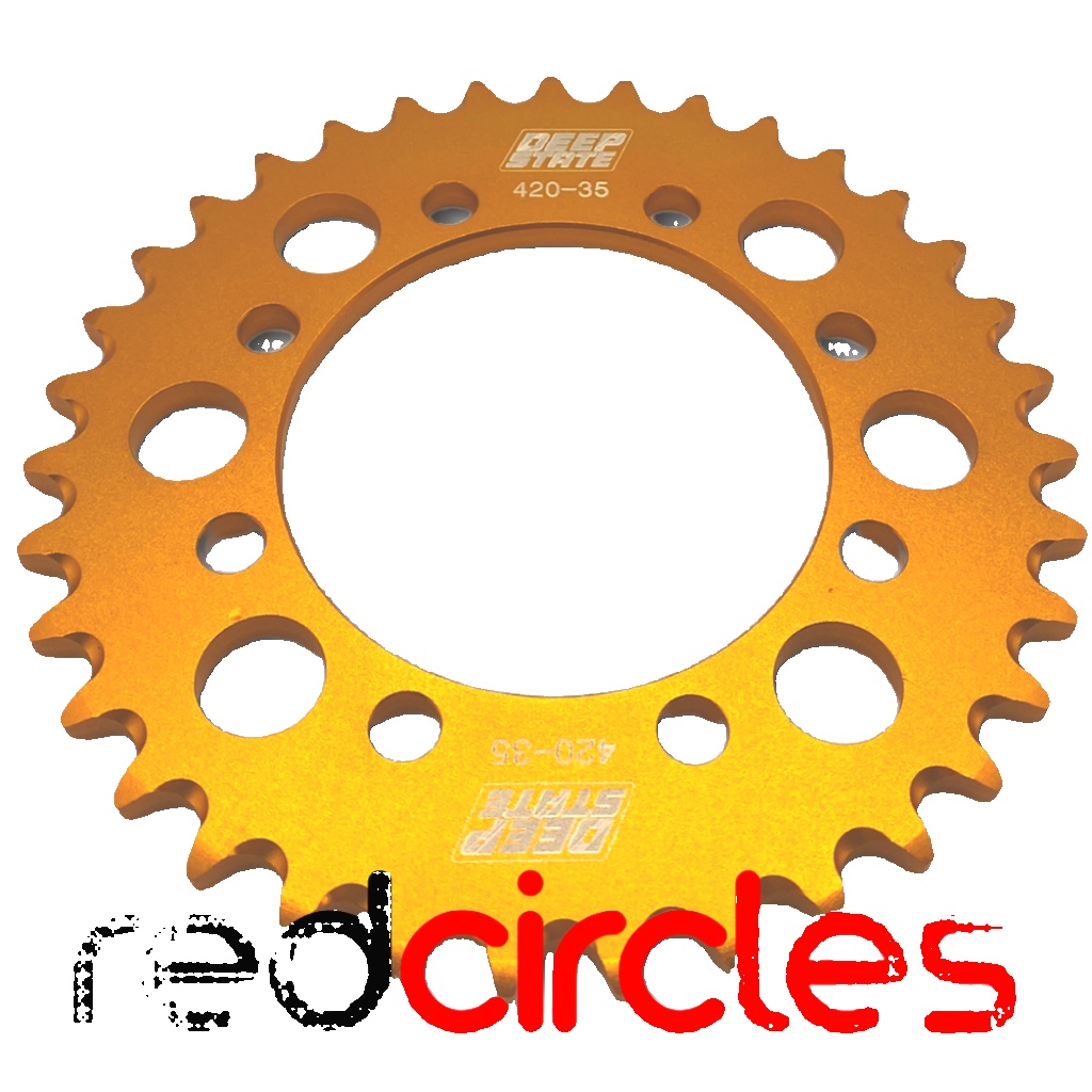 GOLD 35 TOOTH DEEP STATE 420 SDG PIT BIKE REAR SPROCKET Fits STOMP M2R WPB
