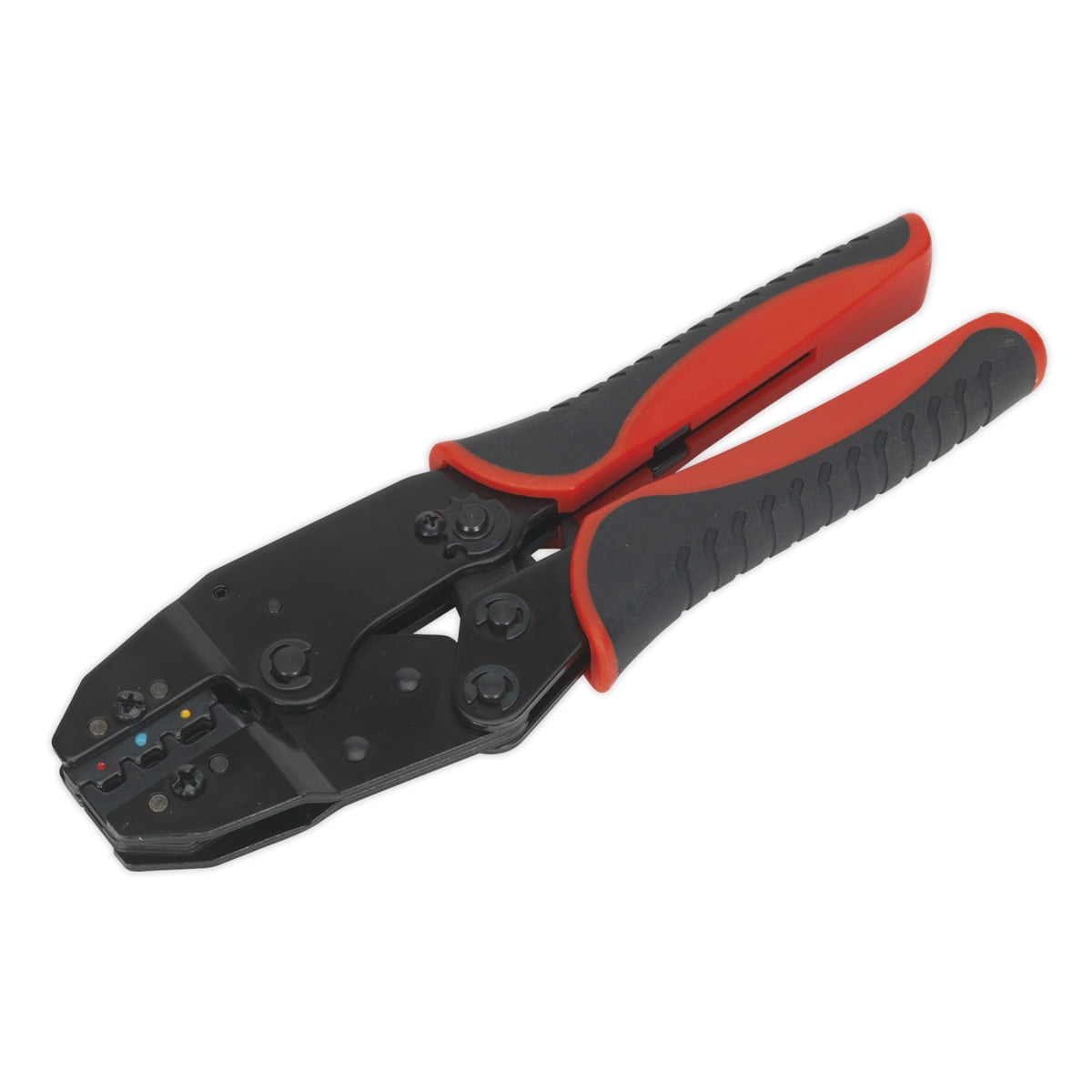 Sealey AK385 Ratchet Terminal Crimping Plier Crimper Electricians Tool Insulated