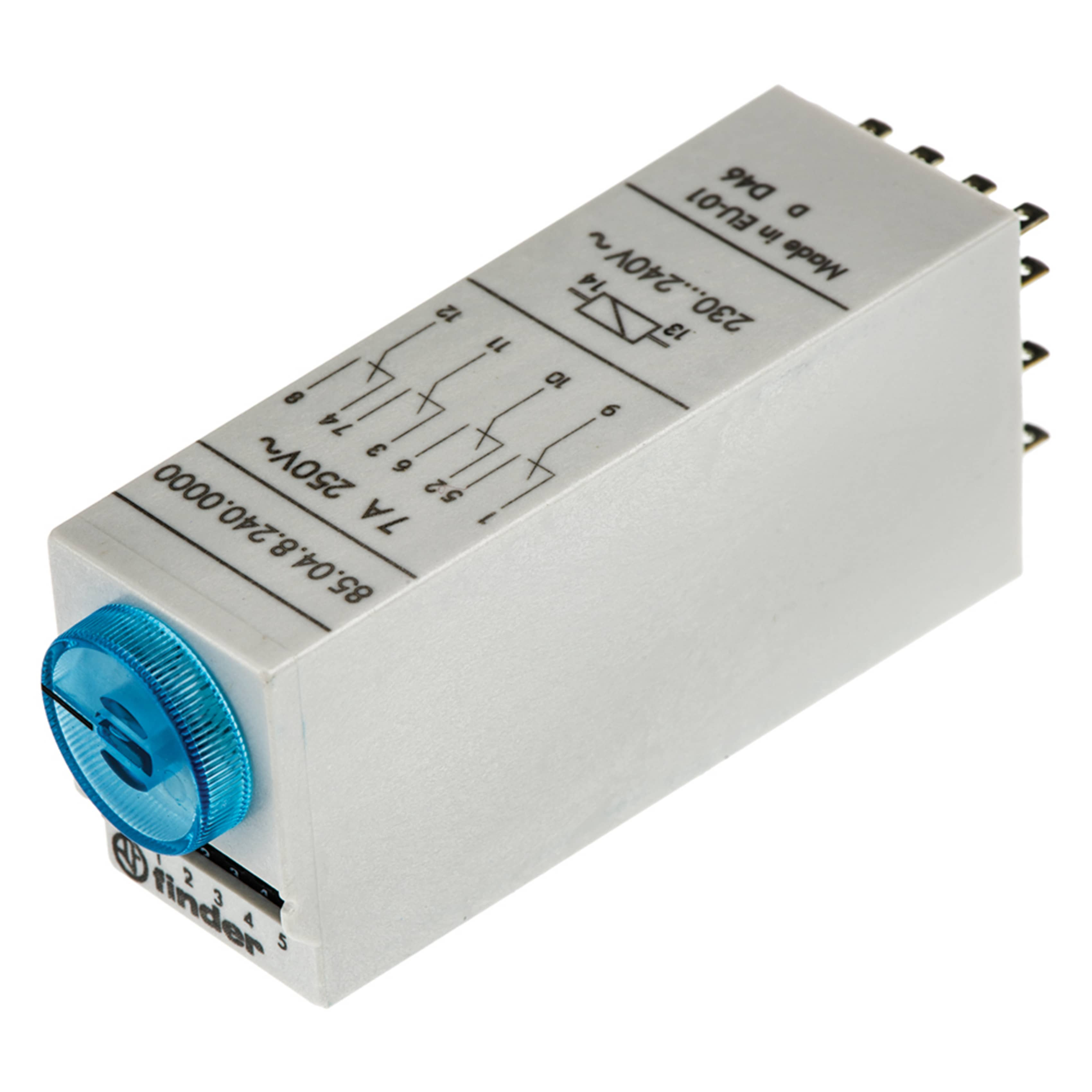 Finder 85.04.8.240 Time Delay Relay 4 Changeover 230VAC IP40