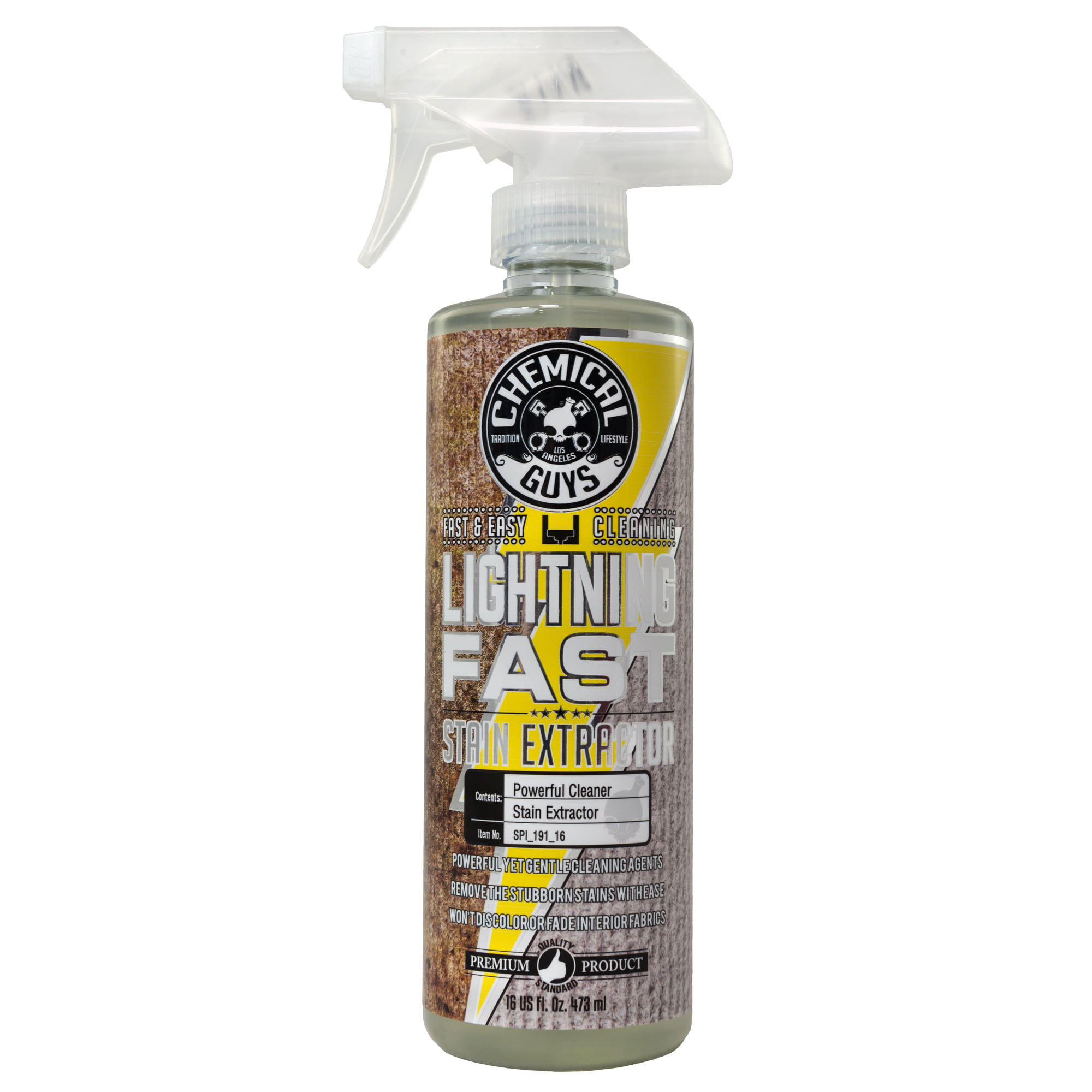 CHEMICAL GUYS LIGHTNING FAST STAIN EXTRACTOR FOR FABRIC - POWERFUL YET GENTLE