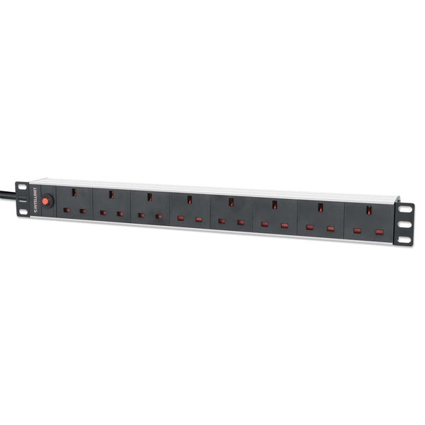 Intellinet 19In Pdu 1U 8-Way Uk Ac Plugs-Switch And Overload Protec