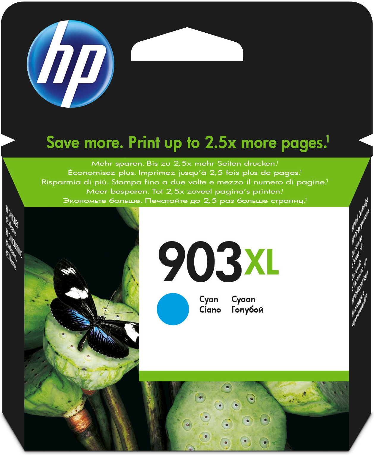 HP 903XL Original High Yield Cyan Ink Cartridge - T6M03AE