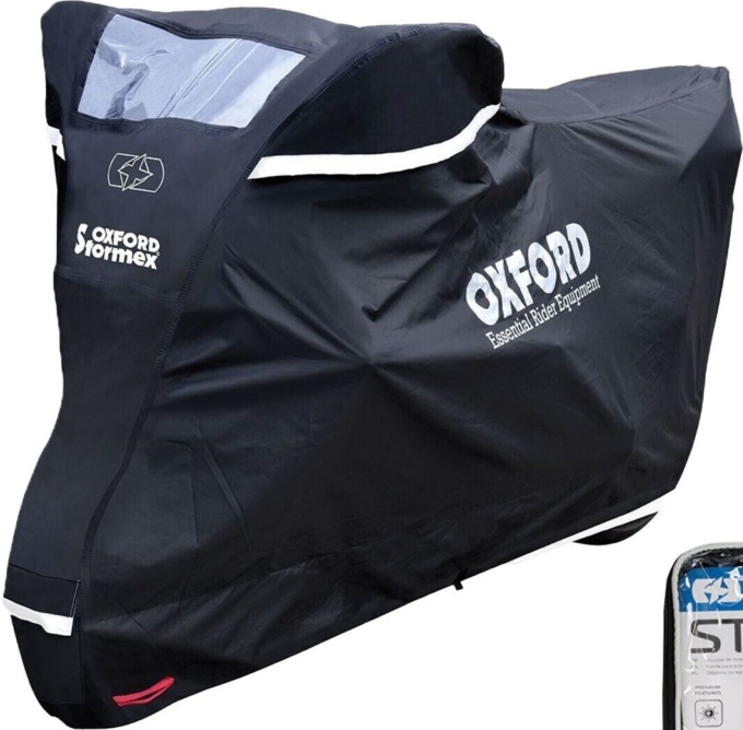 Oxford Stormex Motorcycle/Scooter Cover Black S For Motorcycle