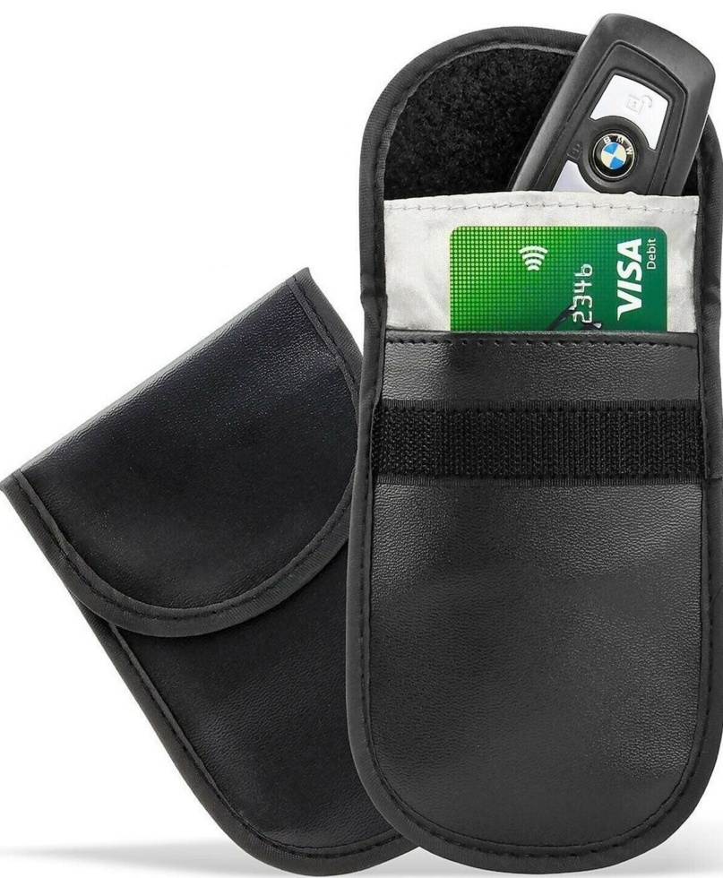 Car Key Signal Blocker Case Pouch Keyless Fob RFID Blocking Faraday Bag Pouch