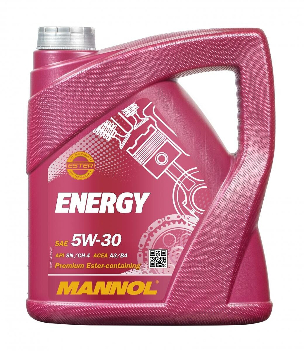 4x Mannol Energy 5W30 Fully Synthetic Engine Motor Oil SN/CH-4 ACEA A3/B4 5L