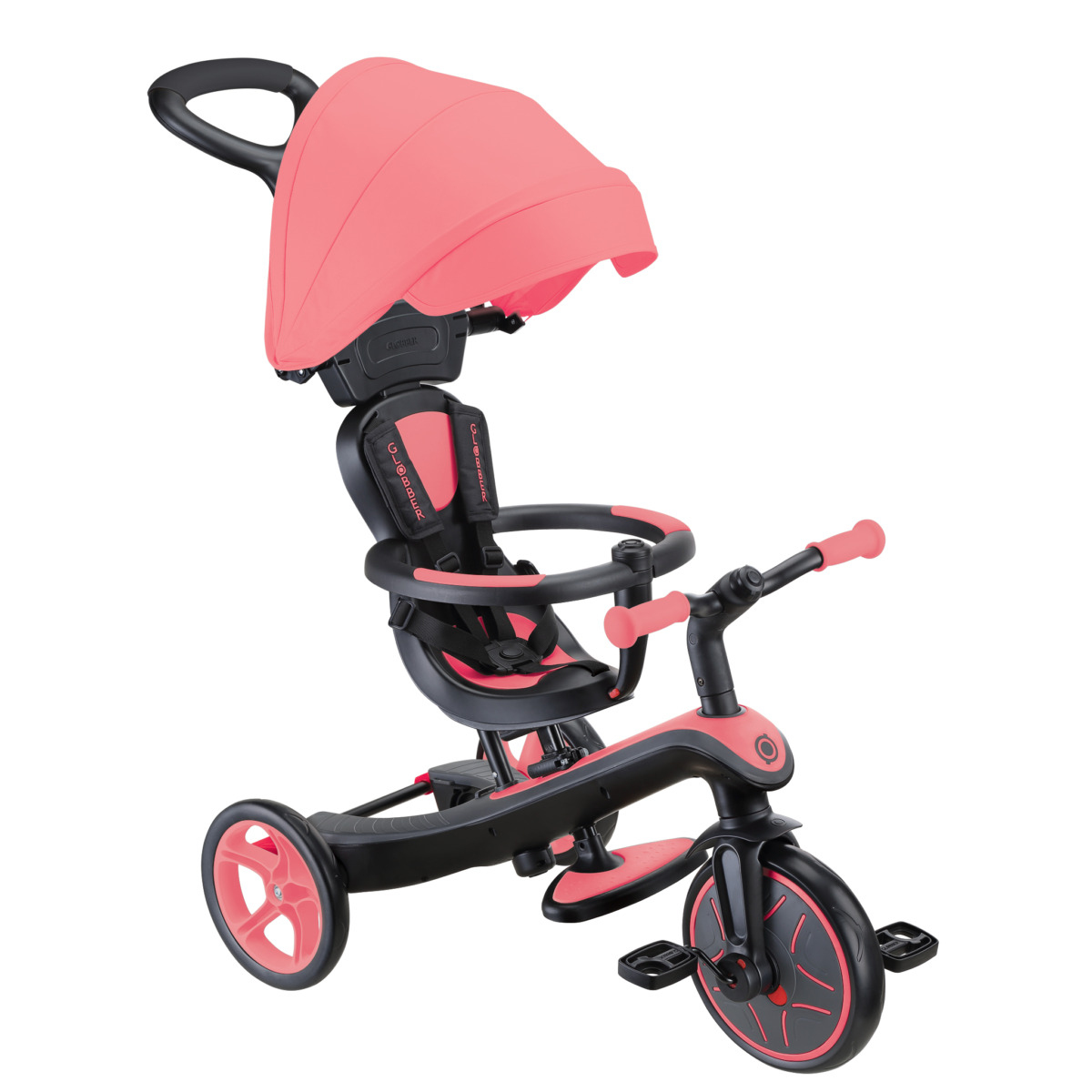 Globber Unisex Baby Rosa Dreirad Explorer Trike 4In1
