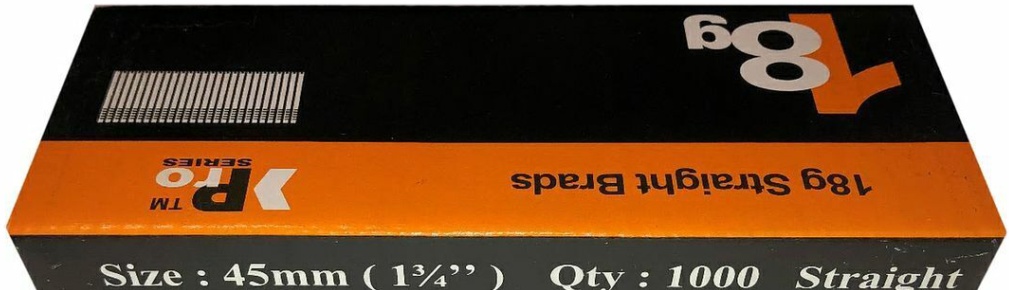 18g 2000 x 45mm Brad Nails,(for Nailers, Paslode,Dewalt,s9,ProSeries Silverline)