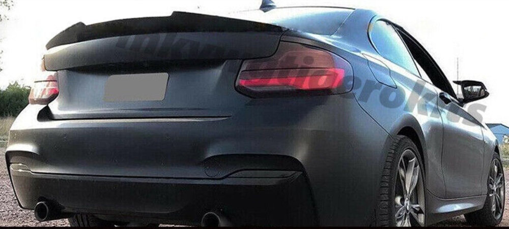 FOR BMW 2 SERIES F22 F87 M4 STYLE CARBON FIBER LOOK REAR BOOT TRUNK LIP SPOILER