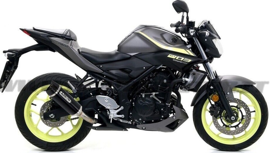 Exhaust Arrow Thunder Aluminium Black Yamaha Mt-03 2018 > 2019