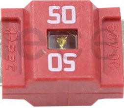 MIDI / AMI fuse 50A Red VISIBLE ELEMENT M5 holes 58V 50 Amp bolt screw down