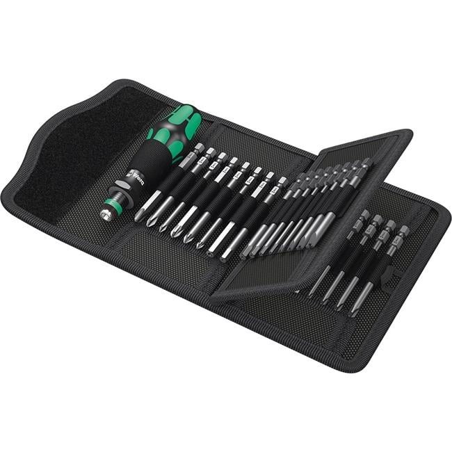 WERA Kraftform Kompakt 62 Screwdriver & Long Security Pz,Ph,Tx,Hex Bits, 059297