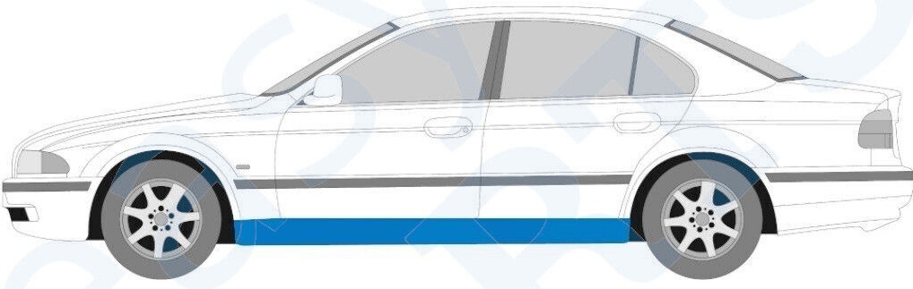 BMW 5 E39 1996-2004 SALOON ESTATE FULL SILL REPAIR PANEL STEEL 1MM / LEFT LH
