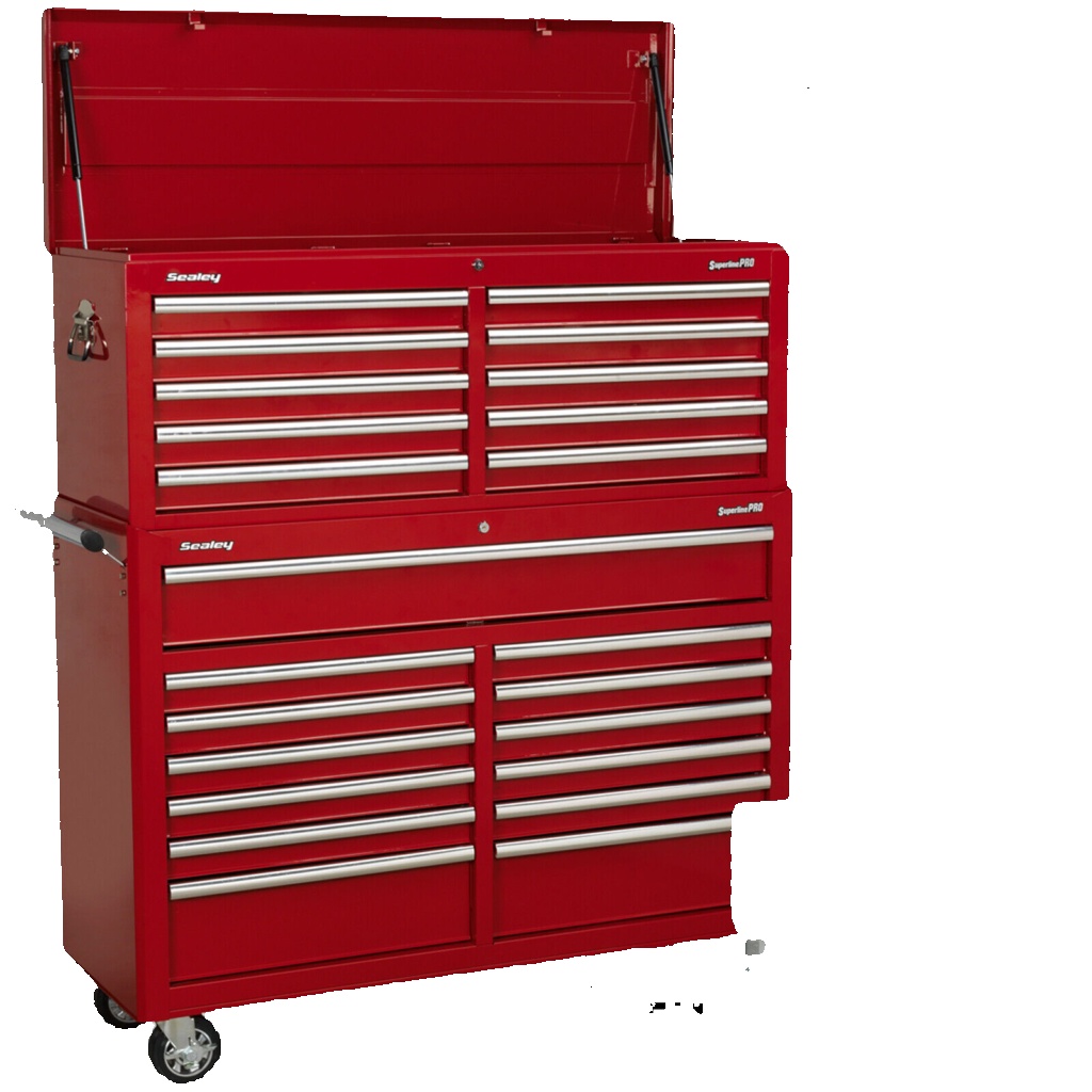 Tool Chest Combination 23 Drawer with Ball-Bearing Slides - Red