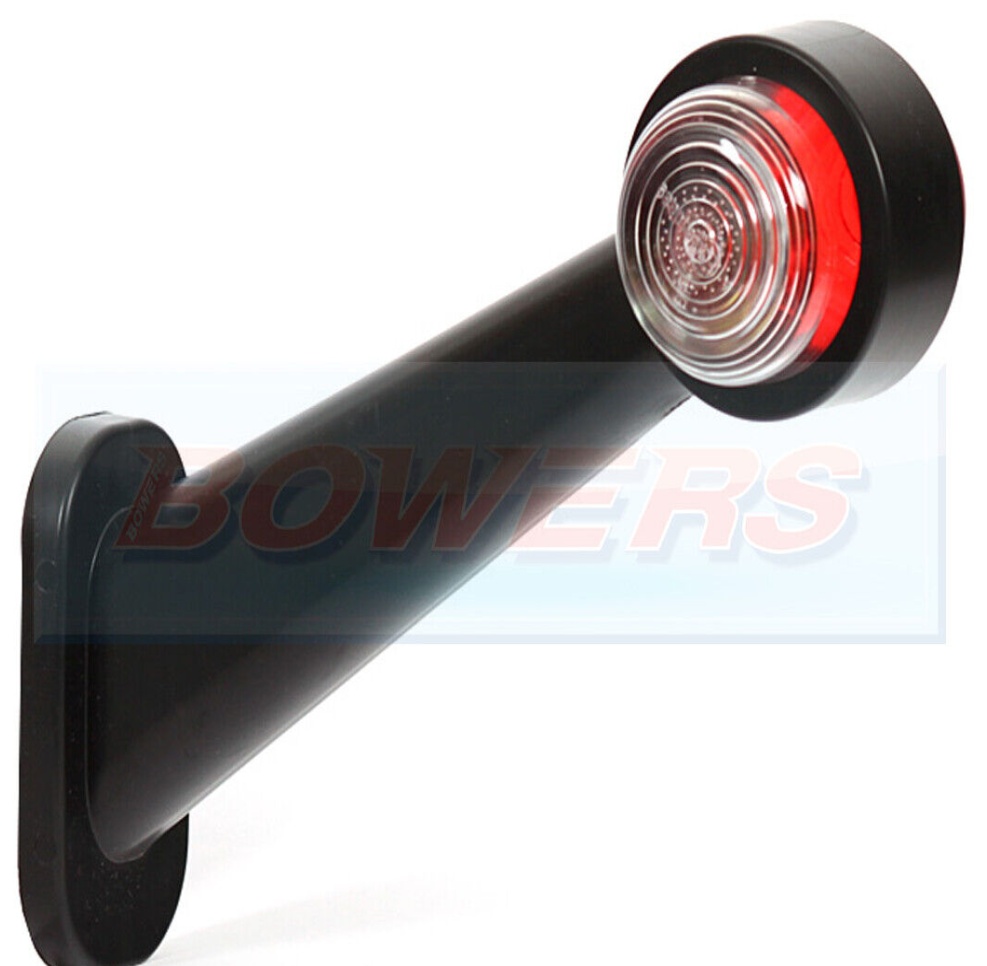1x RED WHITE RUBBER SIDE STALK MARKER LIGHT IFOR WILLIAMS INDESPENSION TRAILERS