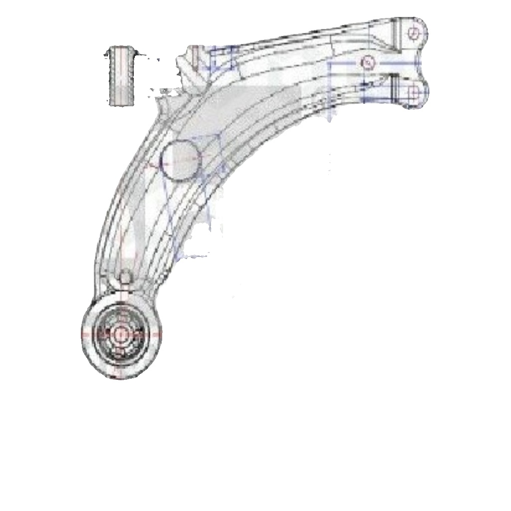 Wishbone Front Axle Right Control Arm 182040 FEBI BILSTEIN for CITROËN PEUGEOT
