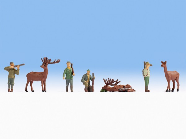 Noch 15731 Characters Set - Hunters and Deer - 1:87 H0