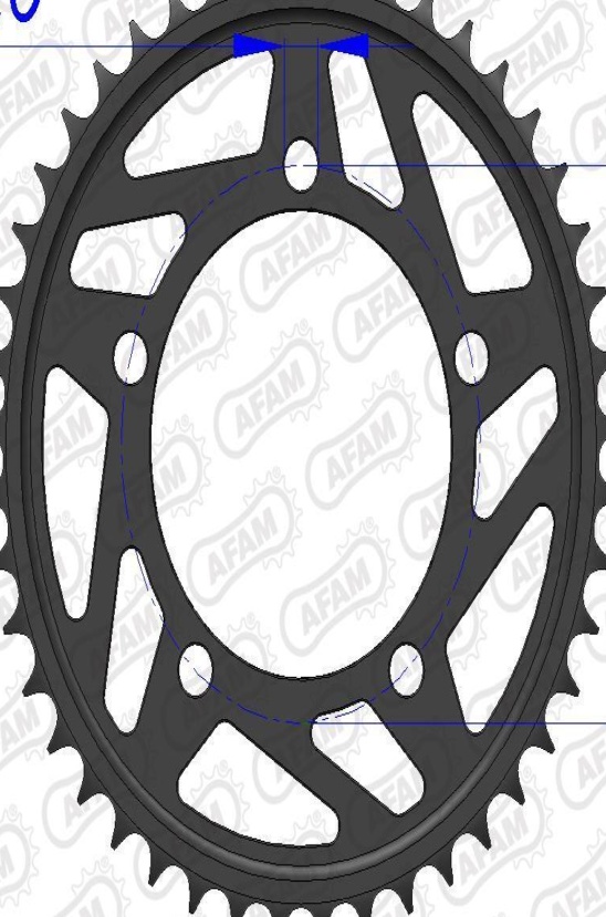 BMW S1000RR (520 Race) 2015-2018 AFAM Hard Anodised Rear Sprocket Standard 45T